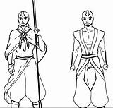 Aang Avatar Coloring Fanon Outfits Wecoloringpage sketch template