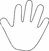 Hand Template Printable Outline Clipart Handprint Pattern Kids Child Blank Hands Right Cut Print Gif Cliparts Templates Library Childs Kid sketch template