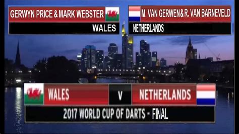 world cup  darts  finale wales nederland youtube