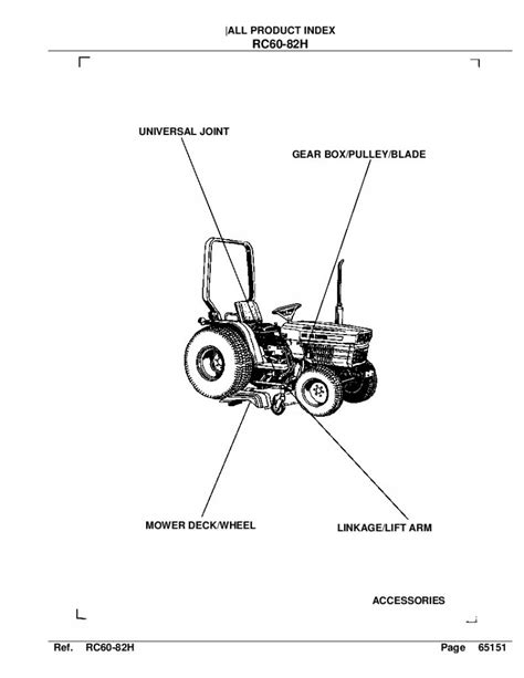 kubota rc  mower deck parts catalog manual   service manual repair manual