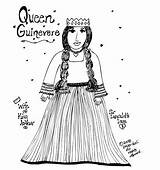 Guinevere Queen Coloring sketch template