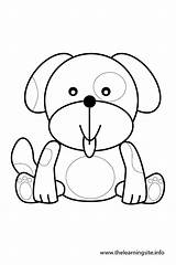 Dog Coloring Outline Flashcard Face Animals Template Outlines Animal Pages Printable Cartoon Thelearningsite Info Dogs Choose Board Popular sketch template