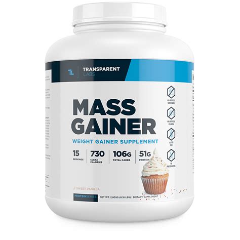 mass gainer protein supplement  clean carbs transparent labs