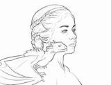 Thrones Game Outline Coloring Pages Daenerys Targaryen Choose Board Color sketch template