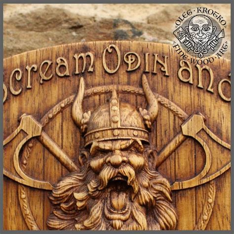 odin viking wood picture pagan gods mythology icon home decor etsy