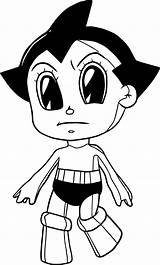 Coloring Chibi Astro Boy Pages Wecoloringpage sketch template