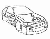 Coloring Car Flames Pages Coloringcrew Print Drawings sketch template