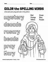 Rosary Spelling Thecatholickid Cnt sketch template