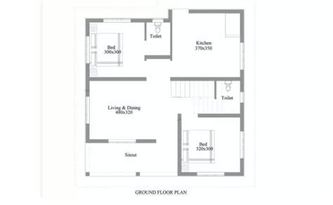 sq ft bhk simple  cute single floor  budget house  plan home pictures