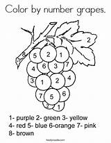 Coloring Grapes Number Color Pages Fruits Numbers Grape Activities Printable Kids English Fruit Food Preschool Twistynoodle Noodle Add Books Twisty sketch template