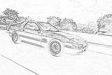 Coloring Mazda Pages Rx 2nd Gen Drawings Looking Line Book Some Style Rx7club Template sketch template