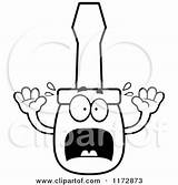 Screwdriver Screaming Mascot Clipart Cartoon Thoman Cory Outlined Coloring Vector 2021 sketch template