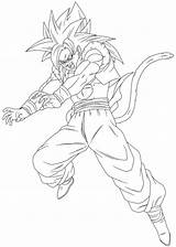 Gogeta Ssj4 Goku Dragon Saiyan Kaioken Vegeta Maffo1989 Lineart Coloringhome Sayen Dbz Bacheca Template sketch template