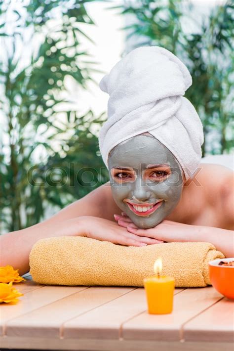 young woman  spa health concept stock image colourbox