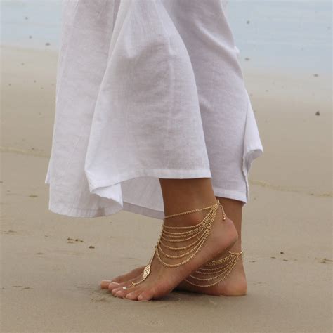 gold coloured barefoot sandal jewellery cherish barefoot sandals gold