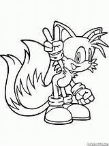 Coloring Sonic Clever Fox Pages sketch template