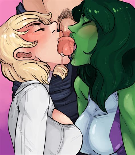 a hot pic of power girl and she hulk sucking dick crossover group sex superheroes pictures
