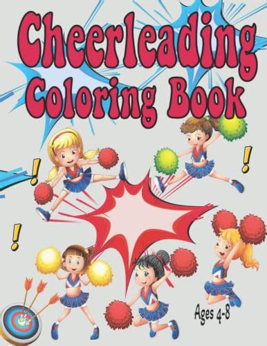 cheerleading coloring book  girls gift  pages  coloring