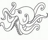 Tintenfisch Oktopus Ausmalbild Kostenlos sketch template