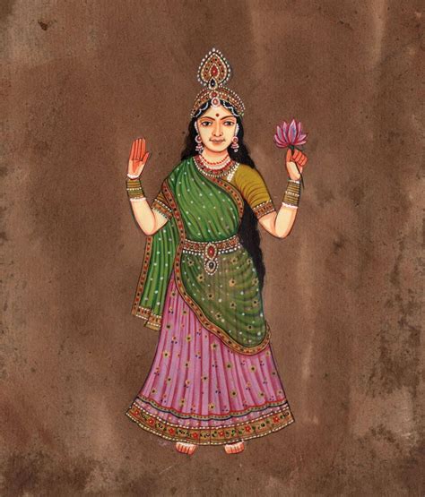 Vrinda Devi Art Handmade Spiritual Hindu Indian Goddess