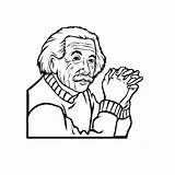 Einstein Albert Coloring Pages Cartoon Getdrawings Getcolorings Printable Drawing sketch template