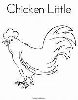 Chicken Coloring Little Built California Usa sketch template
