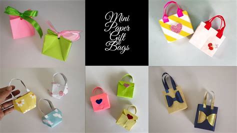 easy mini paper gift bags ideas paper craft    mini