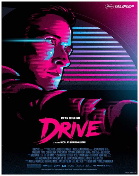 drive official  poster illustration ryan gosling mystery box
