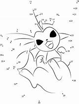 Pokemon Dot Coloring Connect Vaporeon Dots Printable Pages Pikachu Water Worksheets Drawing Kids Sheets Kindergarten Activity Line Print Getcolorings Getdrawings sketch template
