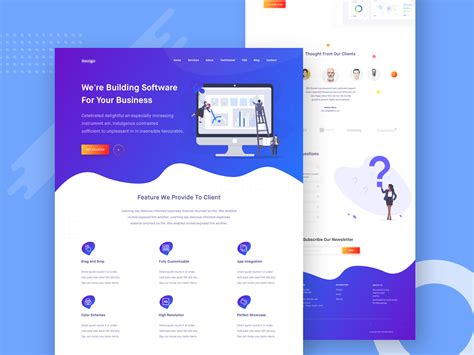 software company landing page uplabs