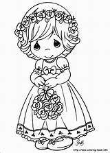 Precious Moments Coloring Baby Girl Pages Getcolorings Color sketch template