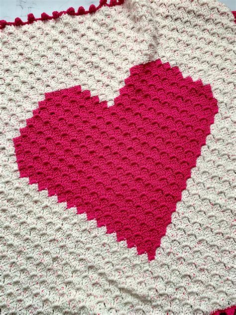 heart graphghan crochet pattern graphghan crochet pattern etsy