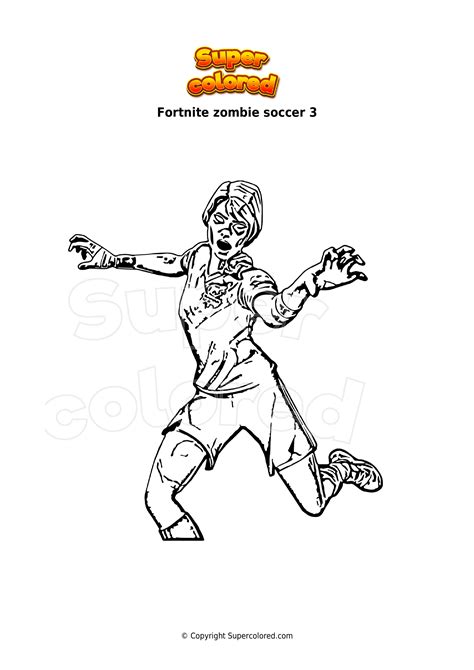 coloring page fortnite zombie soccer  supercoloredcom