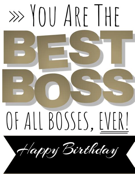 bosses birthday card template postermywall