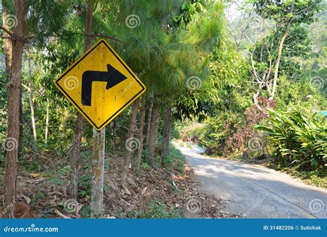turn road sign royalty  stock image image
