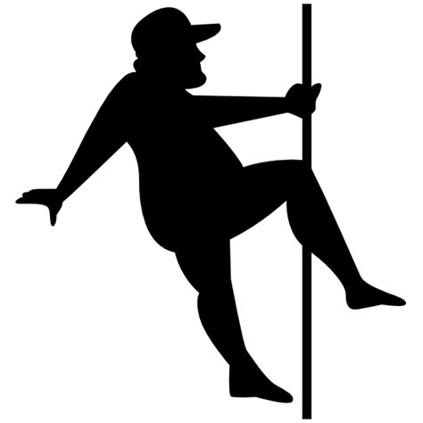 fat man pole dancing sticker