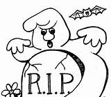Coloring Pages Cliparts Rip Scary Halloween Peace Rest Favorites Add Getdrawings Getcolorings sketch template