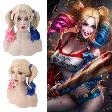 Anime Suicide Squad Joker Harleen Quinzel Wig Cosplay