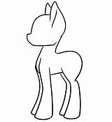 Pony Base Little Body Plain Drawing Outline Coloring Sketch Deviantart Human Drawings sketch template