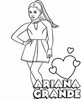 Ariana Grande Coloring Singers Pages Pop Star Print Topcoloringpages Sheets Drawings sketch template
