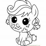Coloring Infant Applejack Friendship Pony Magic Pages Little Coloringpages101 sketch template