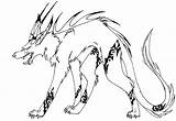 Dog Demon Drawing Getdrawings sketch template