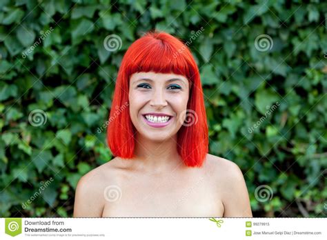 Beautiful Portrait Of A Red Hair Girl Stock Image Image Of Funky