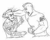 Lesnar Brock Tattoo Coloring Pages Wwe Template Drawing Sketch sketch template