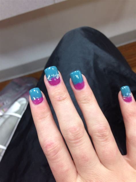 Blue And Purple Ombre Nails Musely