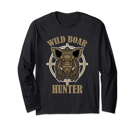 wild boar hunter pig hunting long sleeve  shirt pig hunting wild boar boar hunting