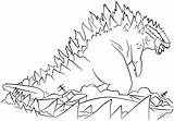 Godzilla Coloring Pages Getdrawings sketch template