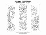Bookmarks Bookmark Printable Flower Coloring Colouring Pages Adults Template Floral Print Book Colour Pretty Choose Board Kids Visit sketch template