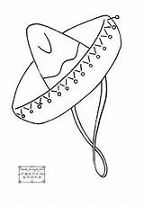 Hat Embroidery Mexican 15th January National Stitches Applique Transfers Patterns Pattern Designs Vintage sketch template