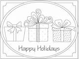 Christmas Happy Holidays Coloring Cards Sheets Choose Board Pages sketch template